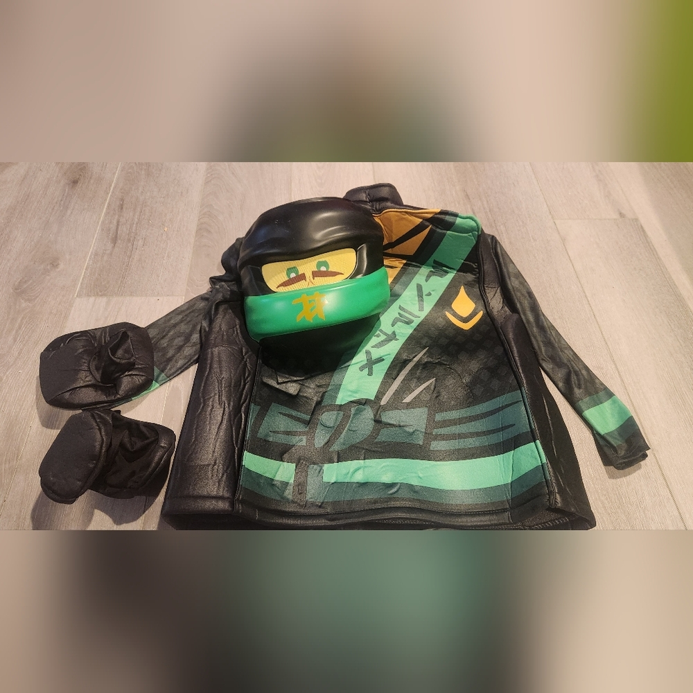 Kids Ninja Costume with Mask - Black and Green